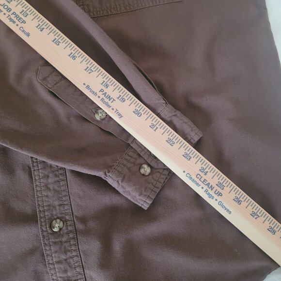 Brown Carhartt Shirt Mens Long Sleeve Size XL - Picture 15 of 15
